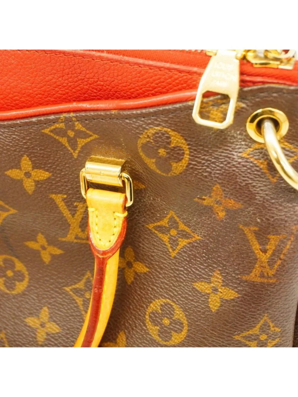 Louis Vuitton Handbag Monogram Pallas BB Brown Cerise